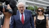 President Donald Trump's attorney Rudy Giuliani arrives with his guest Jennifer Leblanc at the White House in Washington, U.S., May 30, 2018. REUTERS/Joshua Roberts