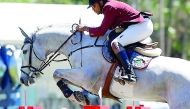 Qatari rider Bassam Hassan in action during the Longines Global Champions Tour Grand Prix over the weekend.  