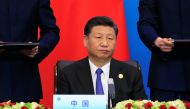 China's President Xi Jinping attends a signing ceremony during Shanghai Cooperation Organization (SCO) summit in Qingdao, Shandong Province, China June 10, 2018. REUTERS/Aly Song