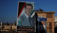 (FILE PHOTO) A picture of Syria's President Bashar al-Assad is seen in Ramouseh, a government-controlled area of Aleppo, Syria December 8, 2016. REUTERS/Omar Sanadiki
