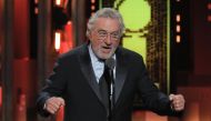 Actor Robert De Niro speaks before introducing Bruce Springsteen's performance. REUTERS/Lucas Jackson