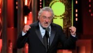 Actor Robert De Niro speaks before introducing Bruce Springsteen's performance at  72nd Annual Tony Awards Show,  New York, June 10,  2018. Reuters/Lucas Jackson