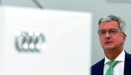 Rupert Stadler, CEO of German car maker Audi, waits prior to the Audi AG general meeting in Ingolstadt, southern Germany on May 09, 2018.  AFP / Christof Stache