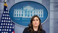 White House Press Secretary Sarah Sanders takes questions during the daily briefing at the White House in Washington DC on January 2, 2018. (AFP / Jim Watson) 