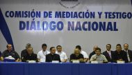 Nicaragua's Roman Catholic church representatives take part in the so-called 