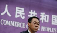 China's Ministry of Commerce spokesperson Gao Feng attends a news conference at the commerce ministry in Beijing, China, June 19, 2018. REUTERS/Thomas Peter