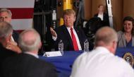 US President Donald Trump participates in a roundtable discussion about trade in Duluth, Minnesota, U.S. June 20, 2018. REUTERS/Jonathan Ernst