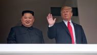 File photo from the US North Korea summit in Singapore. Reuters 