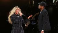 File photo of Beyonce and Jay-Z performing for a Hillary Clinton campaign during the US Elections. Reuters 