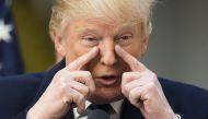 FILE PHOTO: Republican presidential candidate Donald Trump speaks during a press conference at the Trump International Hotel in Washington DC, March 21, 2016 (AFP / Jim Watson) 