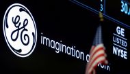 The ticker and logo for General Electric Co is displayed on a screen at the post where it is traded on the NYSE floor on June 30, 2016. (Reuters / Brendan McDermid) 