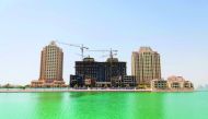 Al Mutahidah connecting bridge work in progress at the Pearl Qatar.