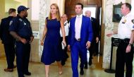 Donald Trump Jr, the son of Donald Trump, and his wife Vanessa appear at State Supreme Court for a divorce hearing in New York City, July 26, 2018. Reuters/Brendan McDermid