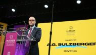 In this file photo taken on April 23, 2018, A.G. Sulzberger attends the 2018 Matrix Awards at Sheraton Times Square in New York City.  AFP / Getty Images North America / Rob Kim