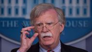 US National Security Advisor John Bolton speaks at the press briefing at the White House in Washington, DC, on August 2, 2018.  AFP / Nicholas Kamm