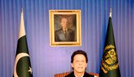 Pakistan's Prime Minister Imran Khan, speaks to the nation in his first televised address in Islamabad, Pakistan August 19, 2018. (Press Information Department (PID)/Handout via REUTERS)