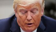 US President Donald Trump speaks during a roundtable discussion on the Foreign Investment Risk Review Modernization Act in the Roosevelt Room of the White House on August 23, 2018. / AFP / MANDEL NGAN
