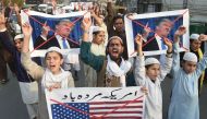 (FILES) In this file photo taken on January 5, 2018 Pakistani demonstrators take part in a protest against US aid cuts in Lahore. AFP / ARIF ALI