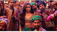 Stills of the actors Rajkummar Rao (R) and Shraddha Kapoor (C) from the movie Stree.