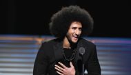 FILE PHOTO: Colin Kaepernick. AFP / Slaven Vlasic
