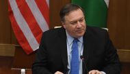 US Secretary of State Mike Pompeo presents a statement to the media following a meeting with his Indian counterpart in New Delhi on September 6, 2018. AFP / PRAKASH SINGH