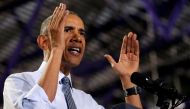 Barack Obama participates in a 