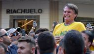 Brazilian presidential candidate Jair Bolsonaro reacts after being stabbed during a rally in Juiz de Fora, Minas Gerais state, Brazil September 6, 2018. Picture taken September 6, 2018. Reuters/Raysa Campos Leite 