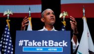 Former US President Barack Obama participates in a political rally for California Democratic candidates during an event in Anaheim, California, US, September 8, 2018. Reuters/Mike Blake