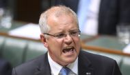 Australian Prime Minister Scott Morrison speaks in the House of Representatives at Parliament House in Canberra, Australia, September 10, 2018. AAP/Lukas Coch/via REUTERS 