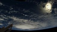 A photo taken from the International Space Station by astronaut Ricky Arnold shows Hurricane Florence over the Atlantic Ocean in the early morning hours of September 6, 2018. Picture taken September 6, 2018. Courtesy @astro_ricky/NASA/Handout via REUTERS