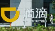 This file picture taken on September 4, 2018 shows a logo of Didi Chuxing in Hangzhou in China's eastern Zhejiang province. China OUT / AFP / STR 