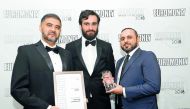 From right: Hussain Abdulla, Olivier Holmey (Euromoney Middle East Editor), and Dr. Ataf Ahmed.