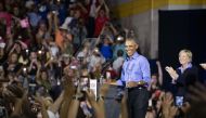 Former President Barack Obama speaks during a campaign rally for Ohio Gubernatorial candidate Richard Cordray at CMSD East Professional Center Gymnasium on September 13, 2018 in Cleveland, Ohio.  Angelo Merendino/Getty Images/AFP