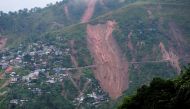 A view of landslide caused at the height of Typhoon Mangkhut that buried people at a mining camp in Itogon, Benguet in the Philippines, September 16, 2018. Reuters/Harley Palangchao