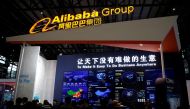 A sign of Alibaba Group is seen during the third annual World Internet Conference in Wuzhen town of Jiaxing, Zhejiang province, China, November 16, 2016. Reuters / Aly Song