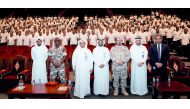 Officials of Qatar Chemical Company Ltd (Q-Chem) and National Services Authority (NSA) at the special event.