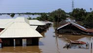 Houses partially submerged in flood waters are pictured in Lokoja city, Kogi State, Nigeria September 17, 2018. REUTERS/Afolabi Sotunde