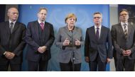 File photo of Merkel speaking to media after her visit to Terrorism Defense Center. (Mehmet Kaman/Anadolu Agency) 