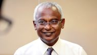 Maldivian joint opposition presidential candidate Ibrahim Mohamed Solih speaks to the media at the end of the presidential election day in Male, Maldives September 23, 2018. REUTERS/Ashwa Faheem