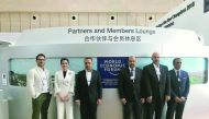 Yousuf Mohamed Al Jaida (third right), Chief Executive Officer of the Qatar Financial Centre (QFC) Authority, with other officials.