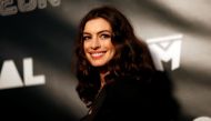 Anne Hathaway poses at the premiere of the movie 