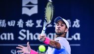 Fernando Verdasco of Spain hits a return during his men's singles match against Andy Murray of Britain at the ATP Shenzhen Open tennis tournament in Shenzhen, in south China's Guangdong province on September 28, 2018. AFP