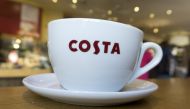 In this file photo taken on November 17, 2017, a mug of coffee is pictured inside a branch of a Costa coffee shop in London. (AFP/Justin Tallis) 