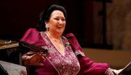 FILE PHOTO: Spanish opera singer Montserrat Caballe laughs during a concert at Konzerthaus in Vienna, Austria June 22, 2011. REUTERS/Lisi Niesner/File Photo