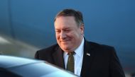 U.S. Secretary of State Mike Pompeo arrives at Osan Air Base in Pyeongtaek, South Korea October 7, 2018. Jung Yeon-je/Pool via REUTERS