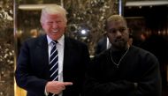 FILE PHOTO: U.S. President-elect Donald Trump and musician Kanye West at Trump Tower in New York City on Dec 13, 2016. REUTERS/Andrew Kelly