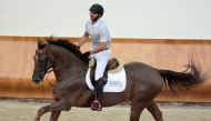Winner of the Medium Tour, Mubarak Yousuf Al Rumaihi competing on Vivaldi K during the team event yesterday. 