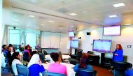 The lecture for HEC Paris in Qatar employees aimed to educate them on the benefits of getting screened in early detection of breast and bowel cancer.