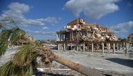 View of the damaged caused by Hurricane Michael in Mexico Beach, Florida, on October 13, 2018. / AFP / HECTOR RETAMAL 