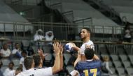 Action during the last quarter-final match between Al Sadd  and Sydney University Handball Club.  